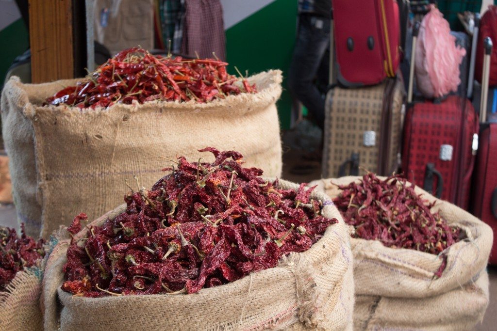 chillies in the market