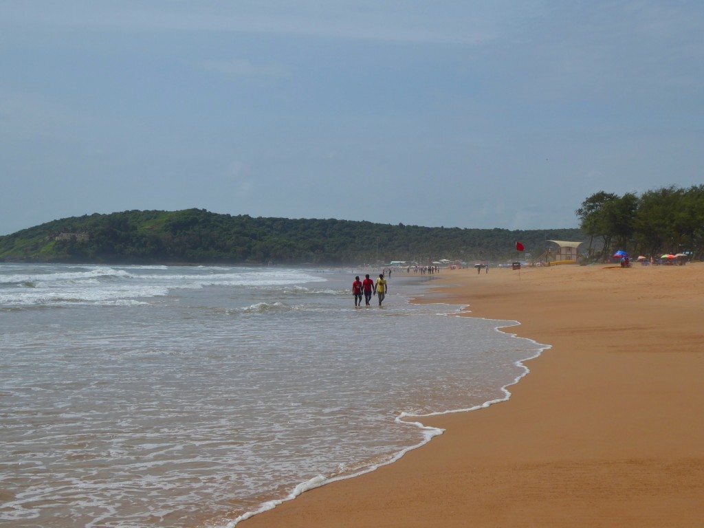 Calangute Beach during a sunny spell in monsoon season