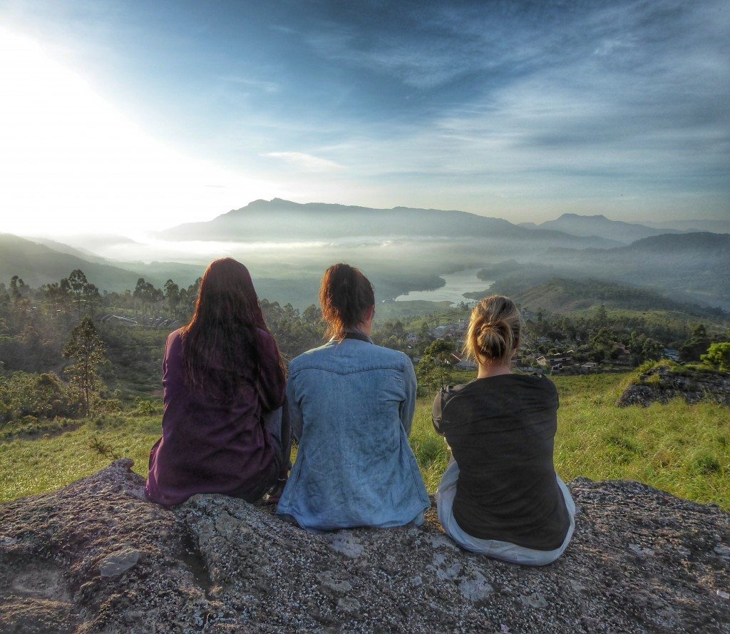 With new friends on tour with goMowgli in Munnar, Kerala