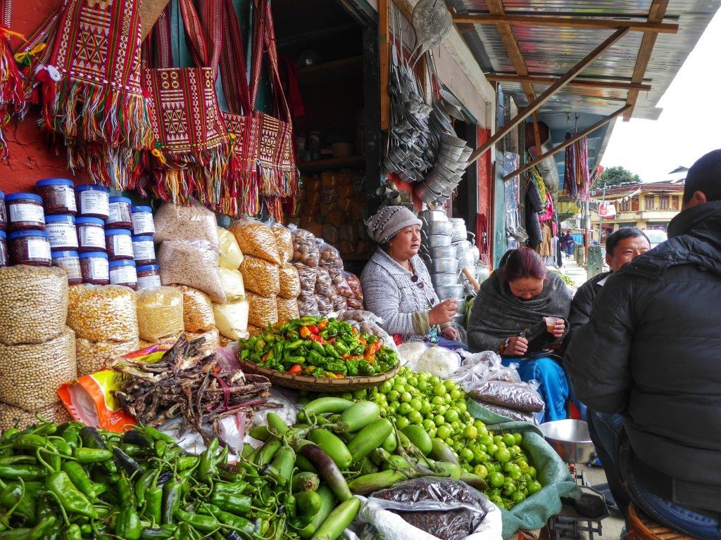 local market in Bomdila