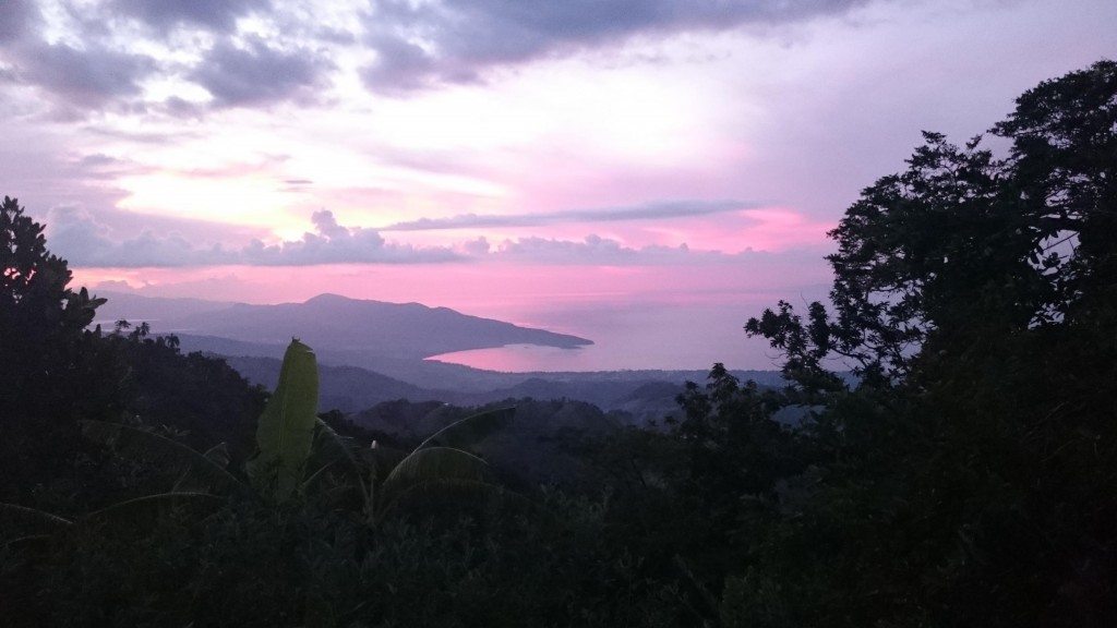Sunset over Haiti