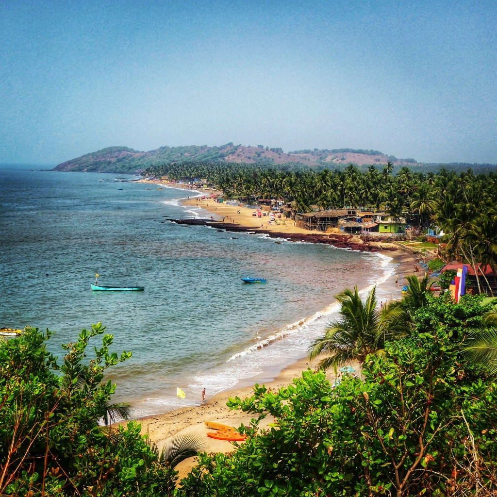 View over Anjuna Beach