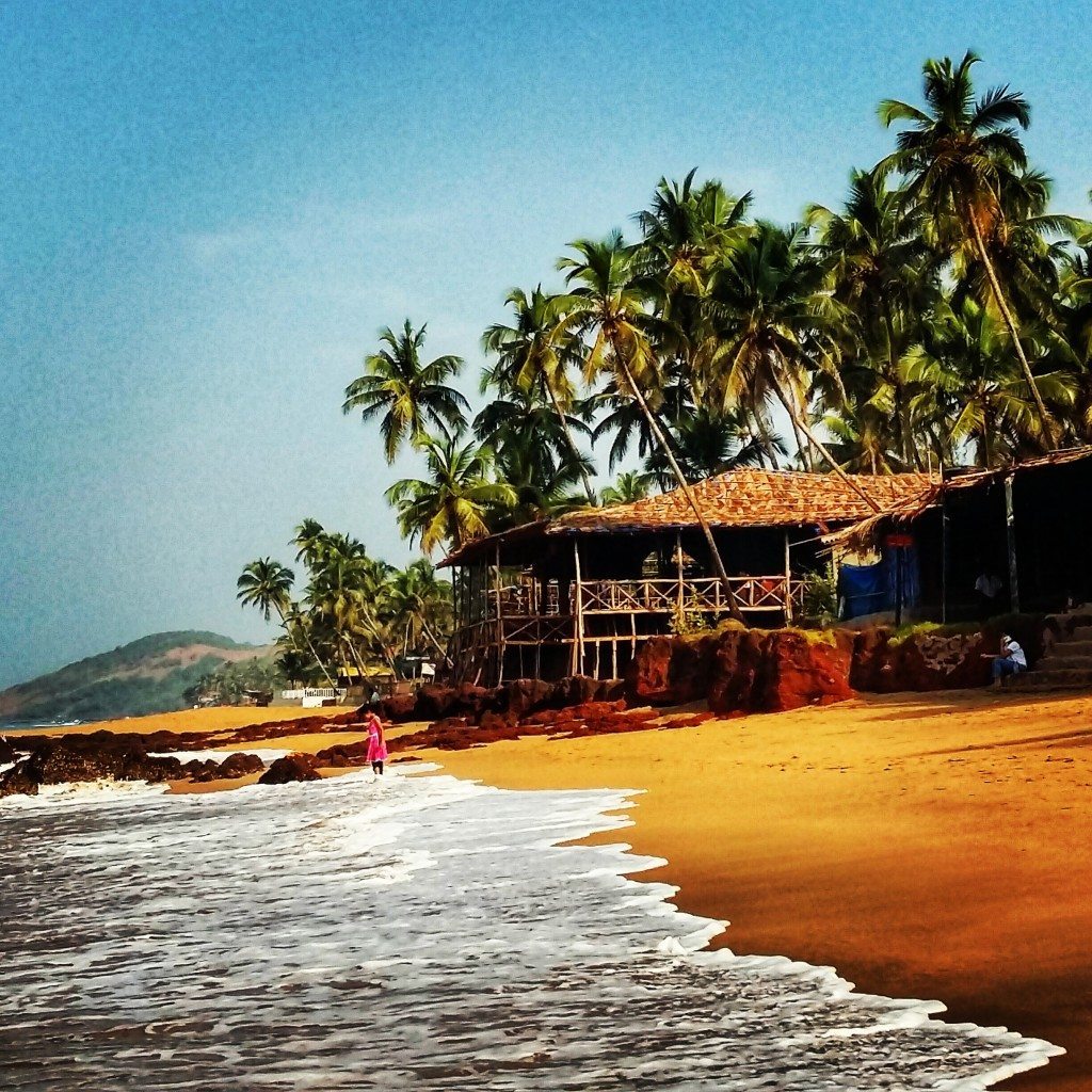 Anjuna Beach in North Goa, India