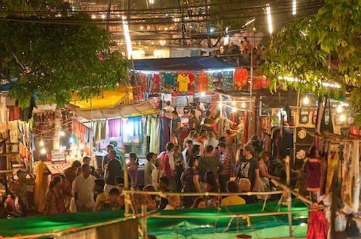 Saturday night market in Aprora, North Goa