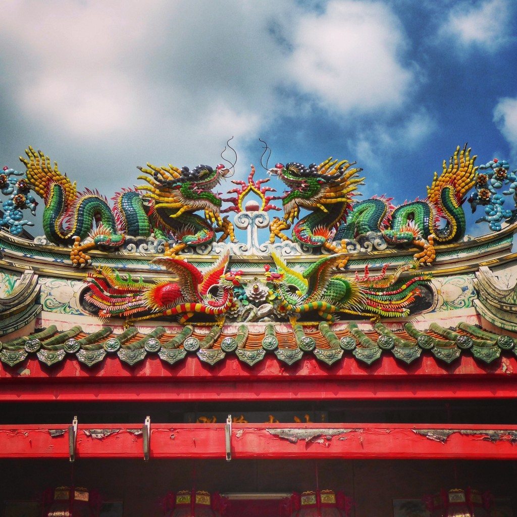 Top decorations on the chinese temple