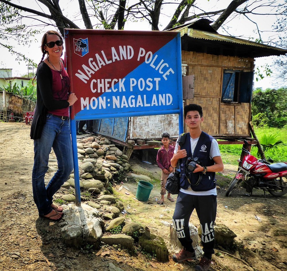 At the Nagaland border with my awesome guide Sange from Holiday Scout 