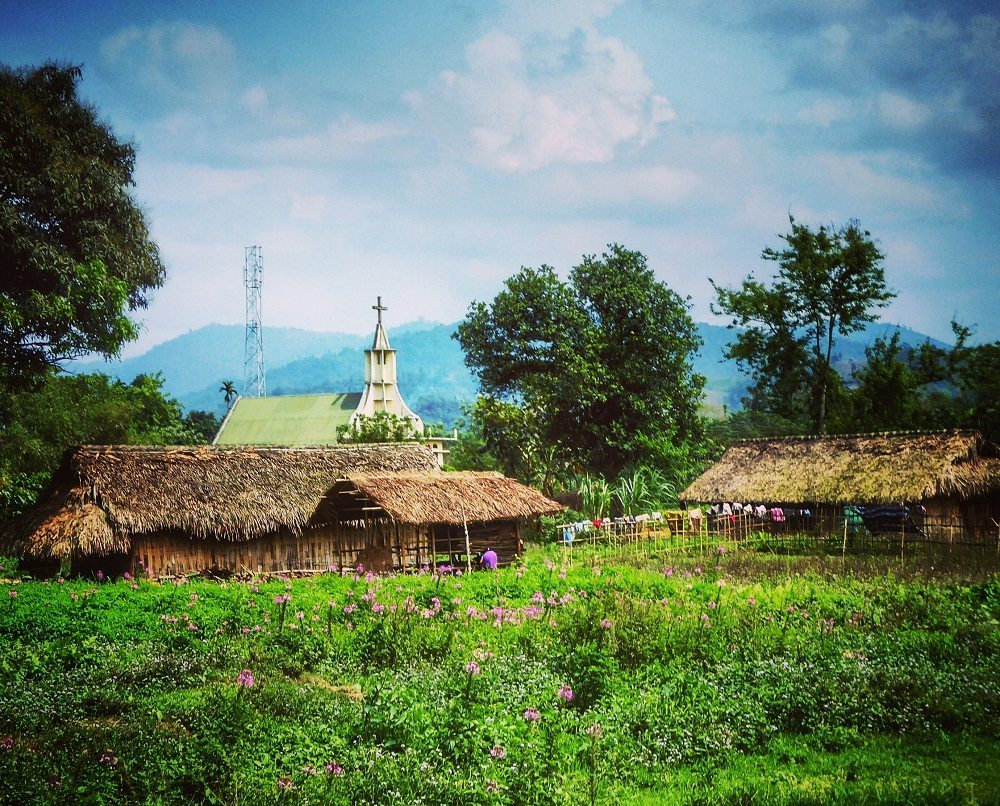 Villages and churches in Nagaland