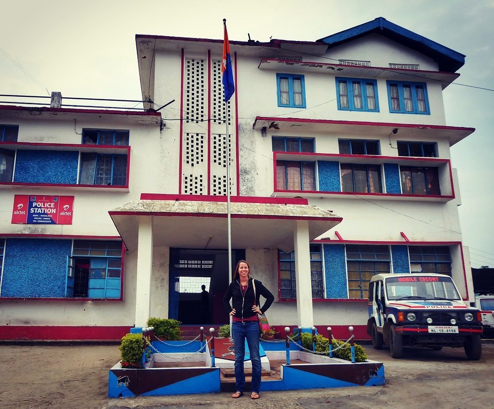 Registering at the police station in Mon, Nagaland