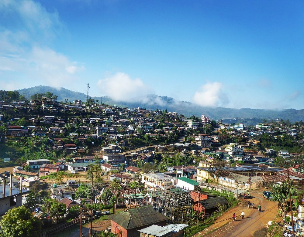 Views over Mon Town in Nagaland 