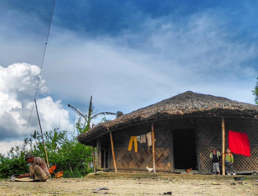 Tribal houses in Longwa