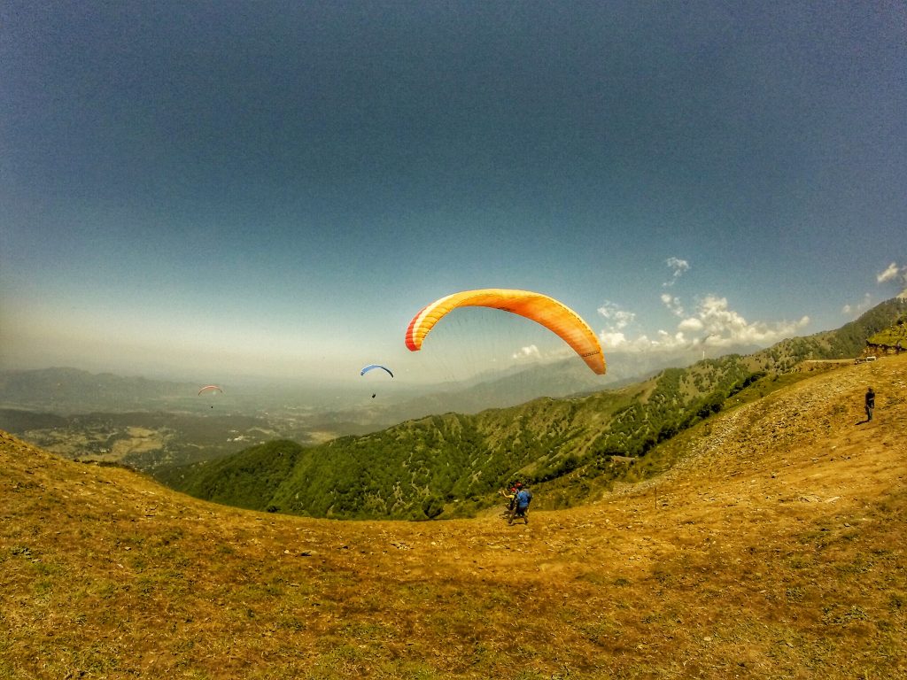 Paragliding launch in Bir Billing, India