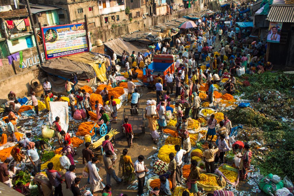 The flower market in Calcutta - colourful and exciting but overwhelming at first! 