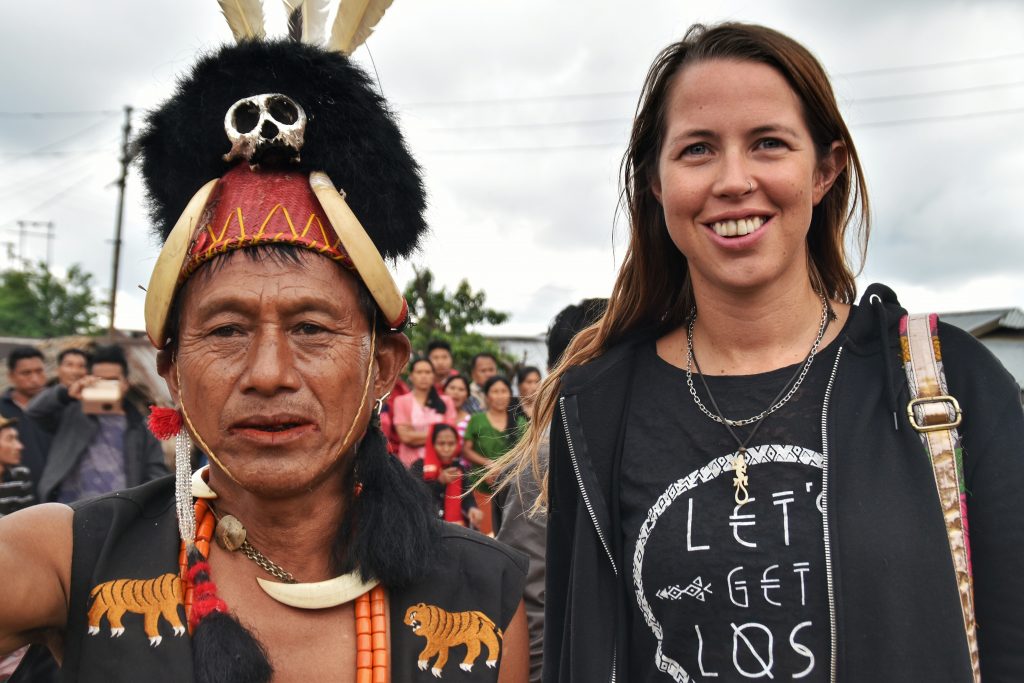 Celebrating the Aoling festival with one of the headhunters