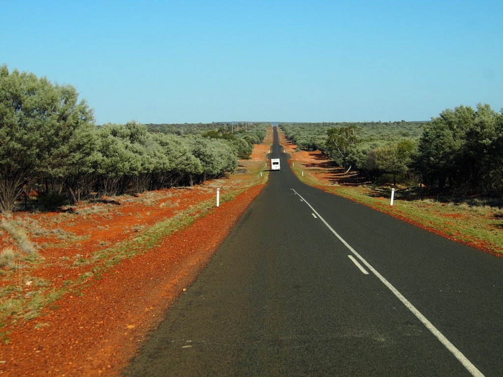 driving across australia outback