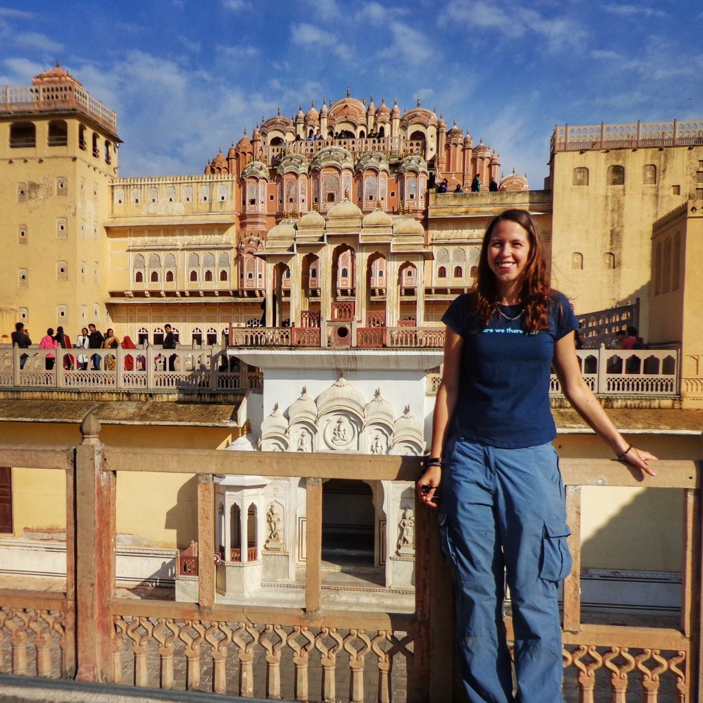Me at the Hawa Mahal in Jaipur, Rajasthan