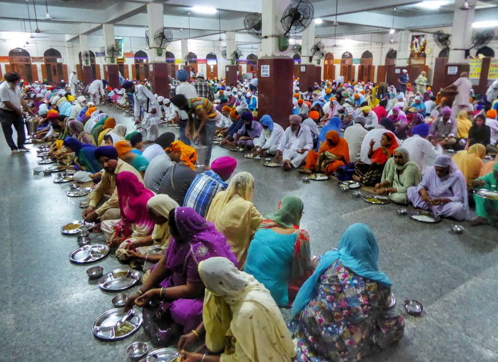 dinning hall (langar) at the golden temple