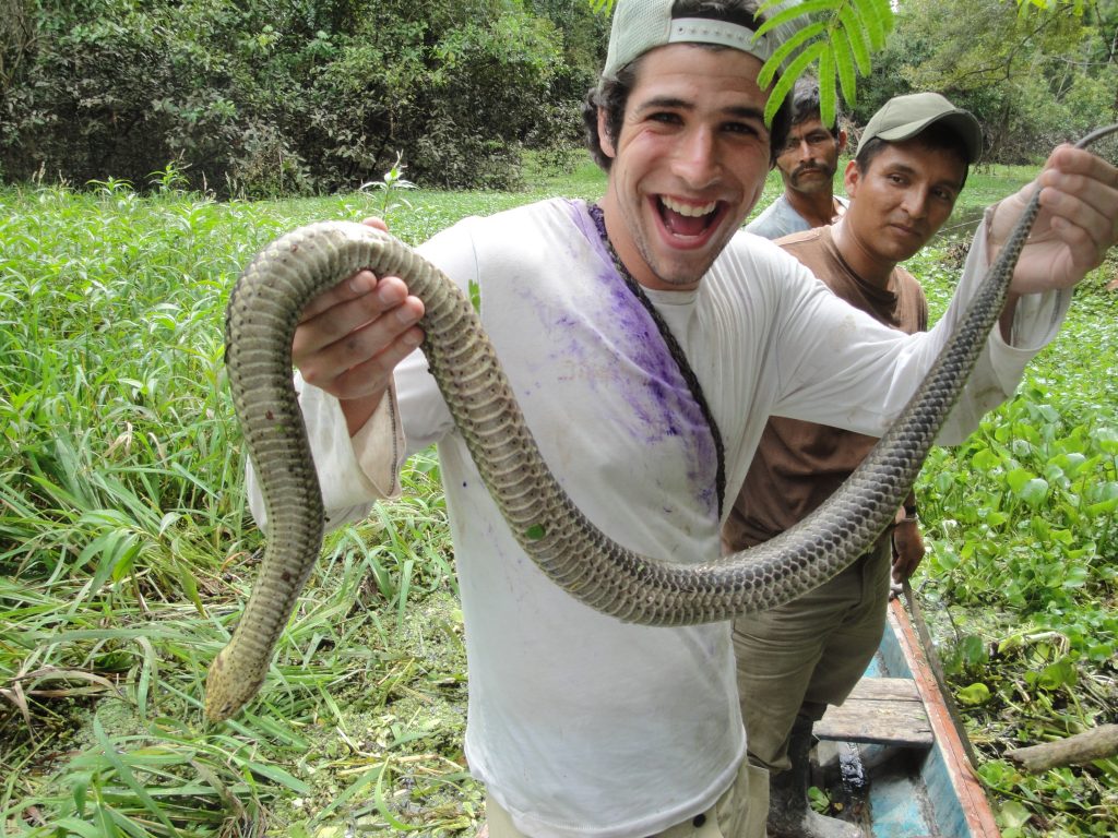 troy with a snake