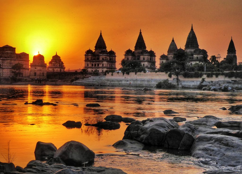 Sunset at Orchha in Madhya Pradesh
