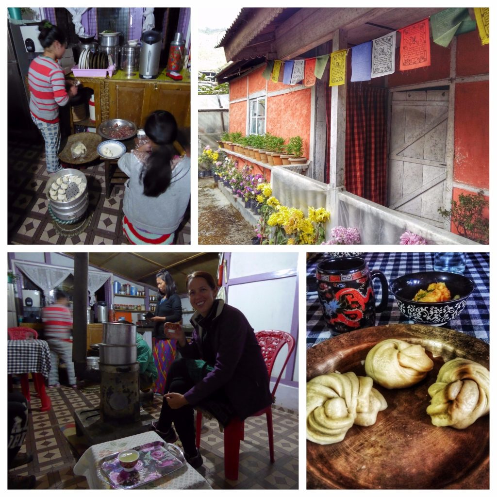 Eating homecooked Tibetan food at a homestay in Bomdila, Arunachal Pradesh, North East India with Holiday Scout