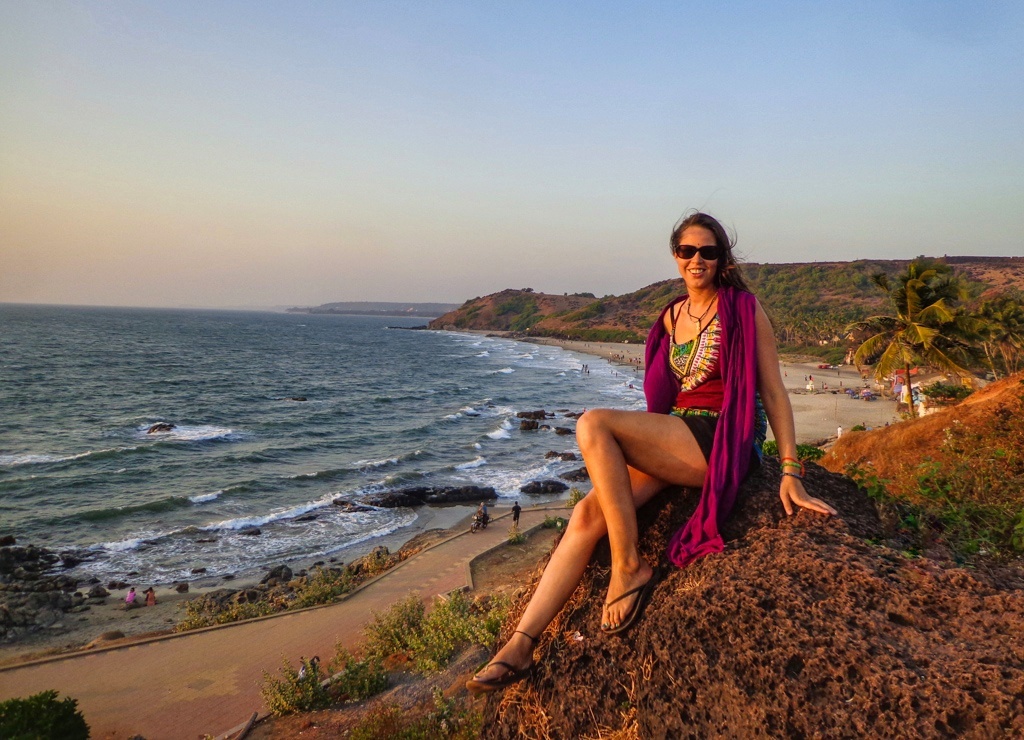 Anna on Vagator cliff Goa