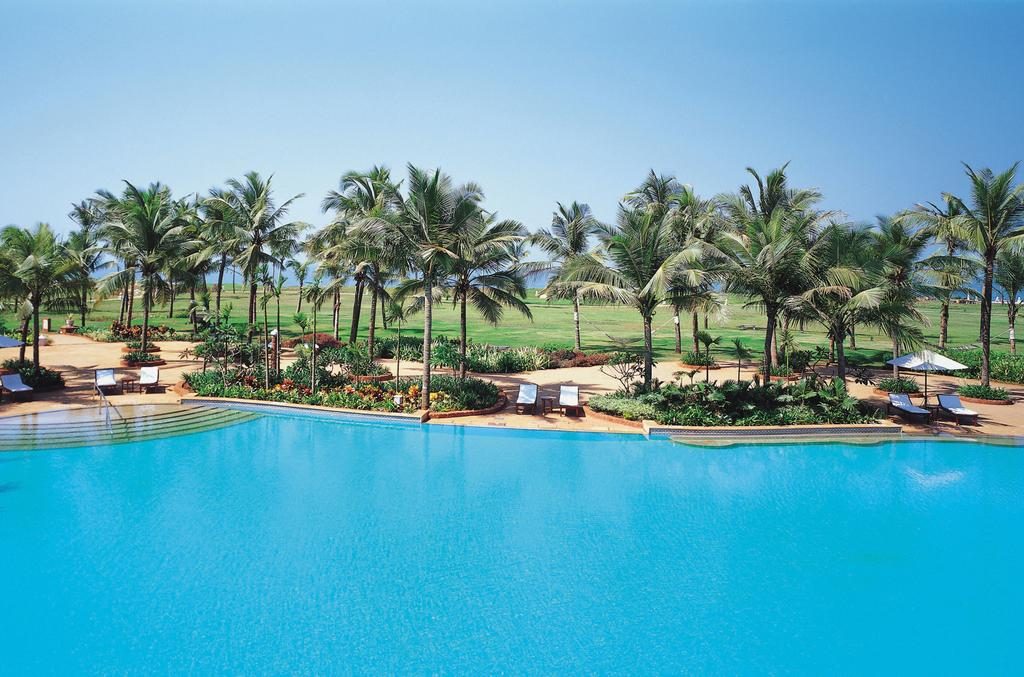 the pool at the taj exotica - one of the best luxury hotels in goa