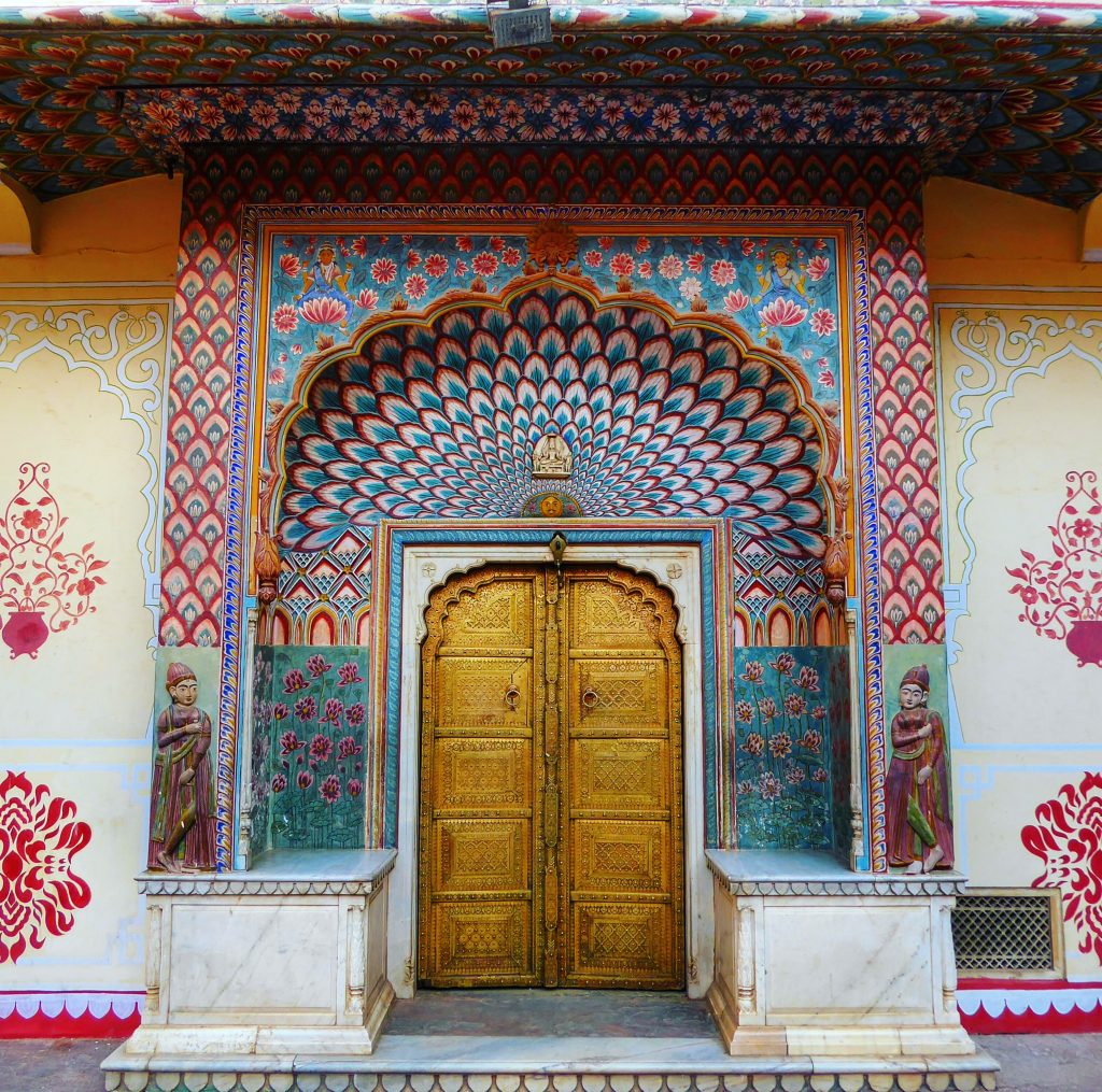 jaipur city palace peacock doorway