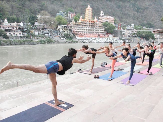 doing yoga teacher training in Rishikesh India along the banks of the river ganges