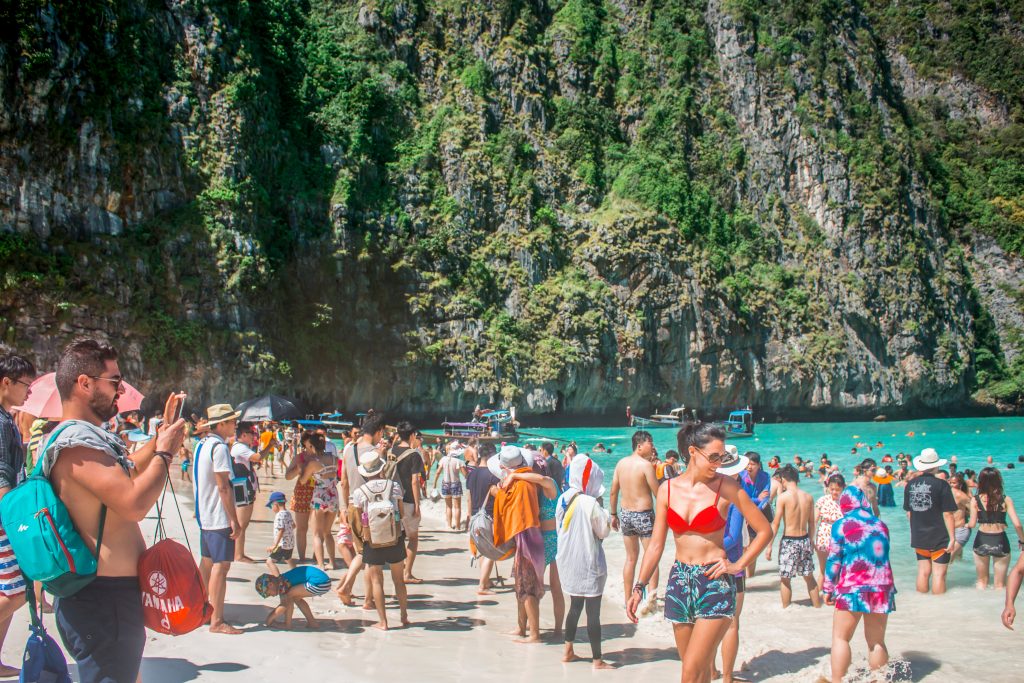 Overcrowded Maya Bay beach, closed indefinitely after environmental damage from tourists