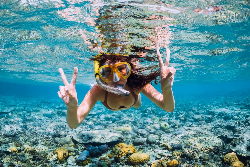 Woman snorkelling, Bali. Photo credit: Wonderful Nature (Shutterstock)