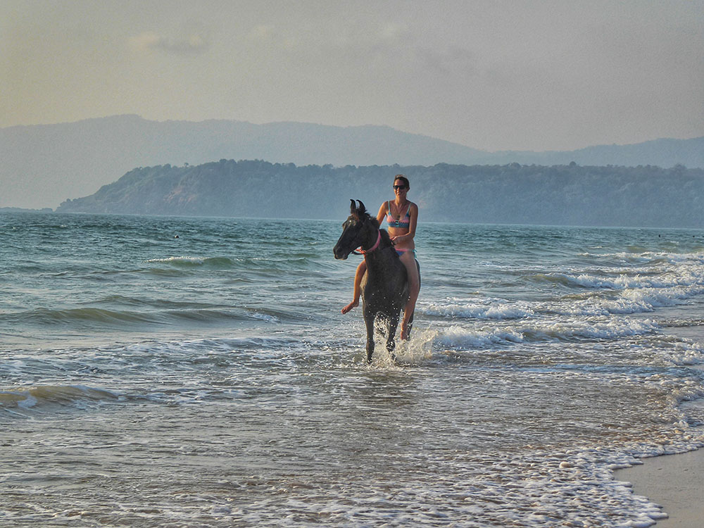Horse riding on Agonda Beach, Goa