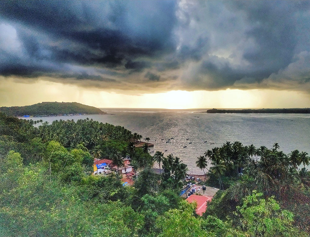 monsoon storm cloudy sunset