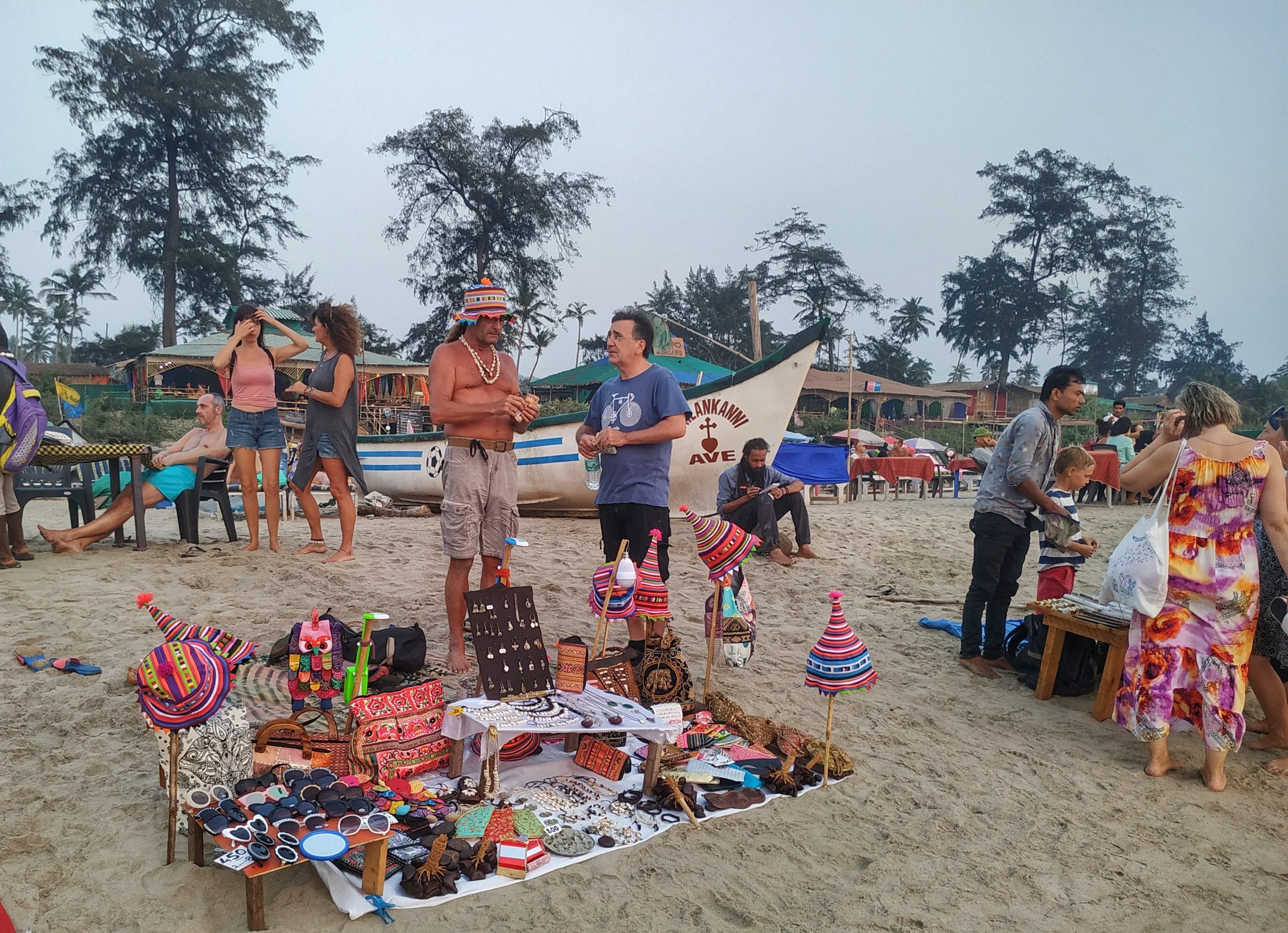 Arambol beach hippie markets in goa