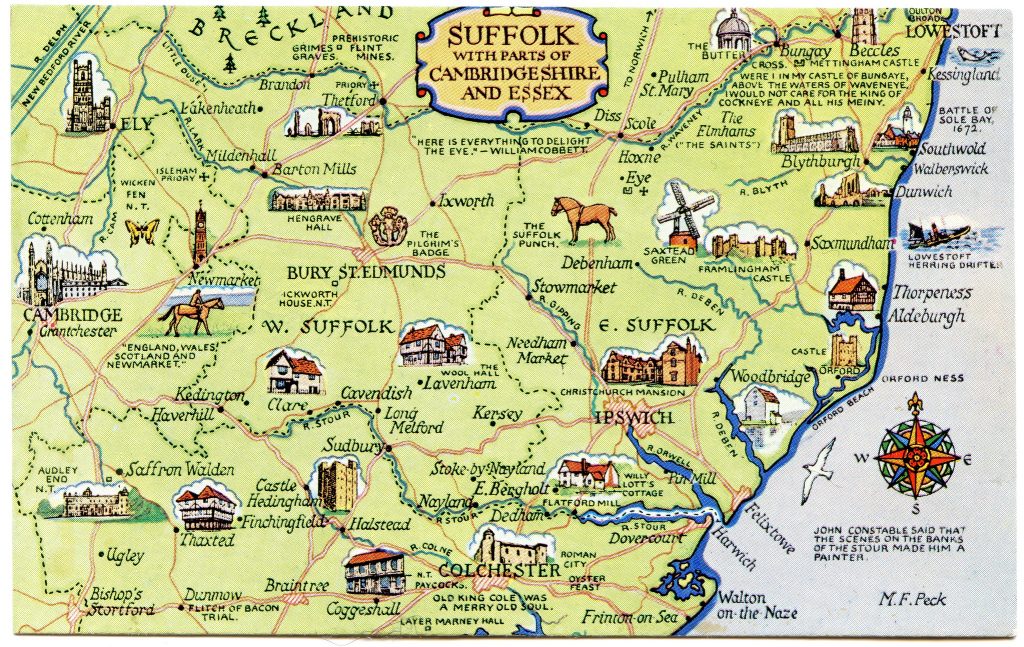 map of suffolk