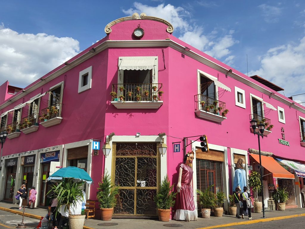 colourful houses centro historico oaxaca mexico