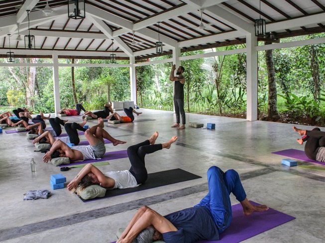 yoga class at plantation villa one of the best yoga retreats in sri lanka