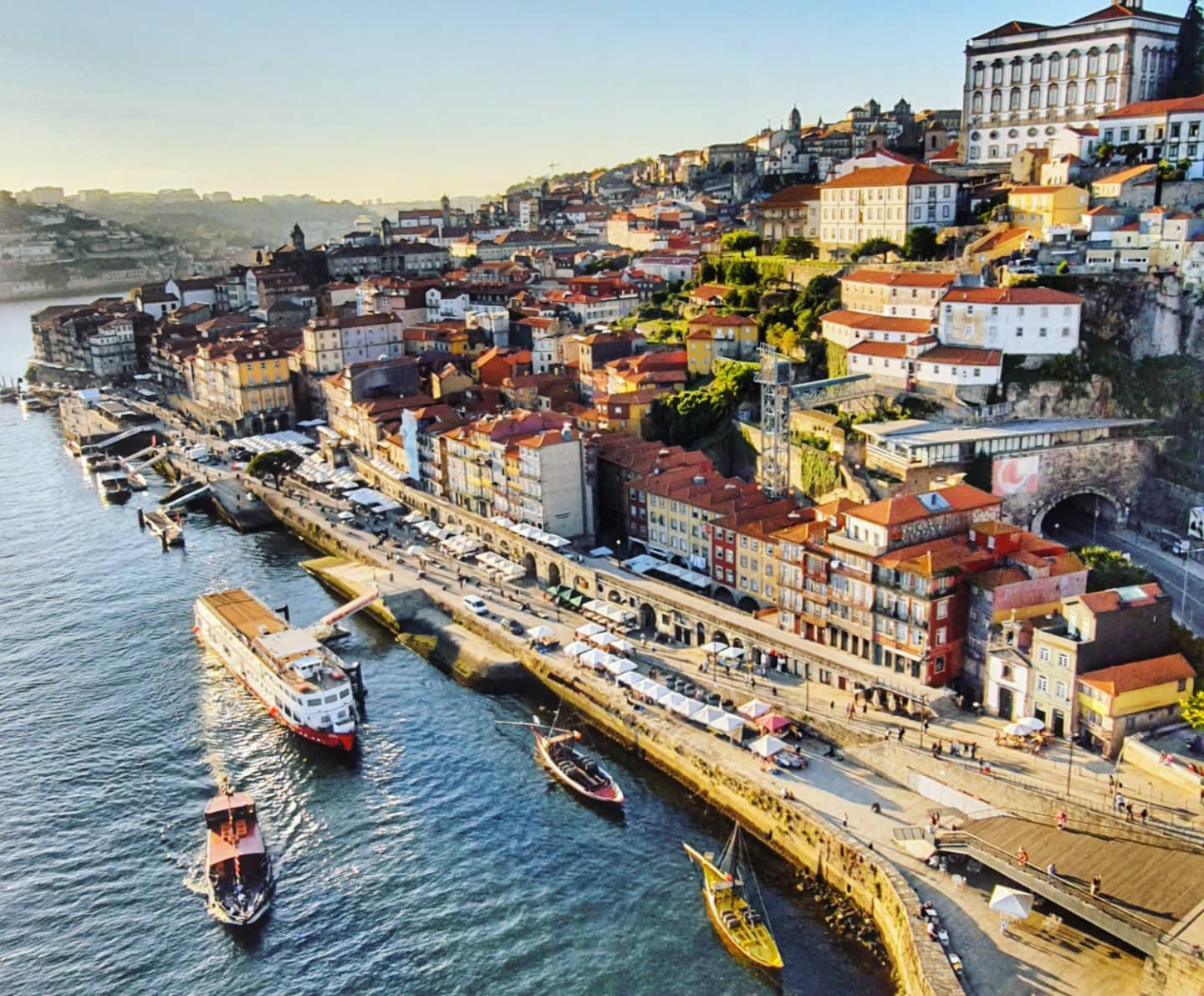 views from bridge in porto portugal