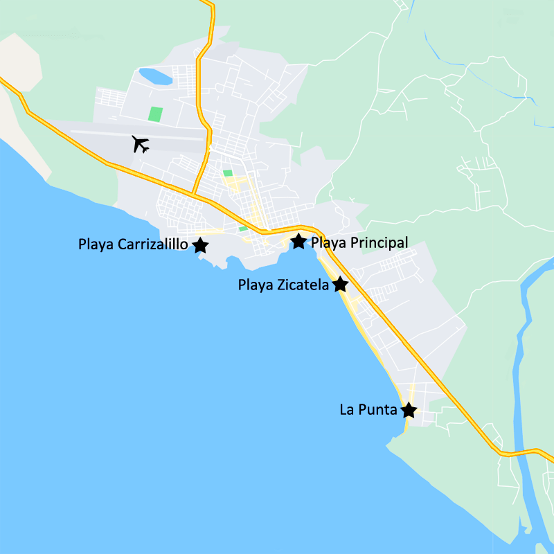 Puerto Escondido map