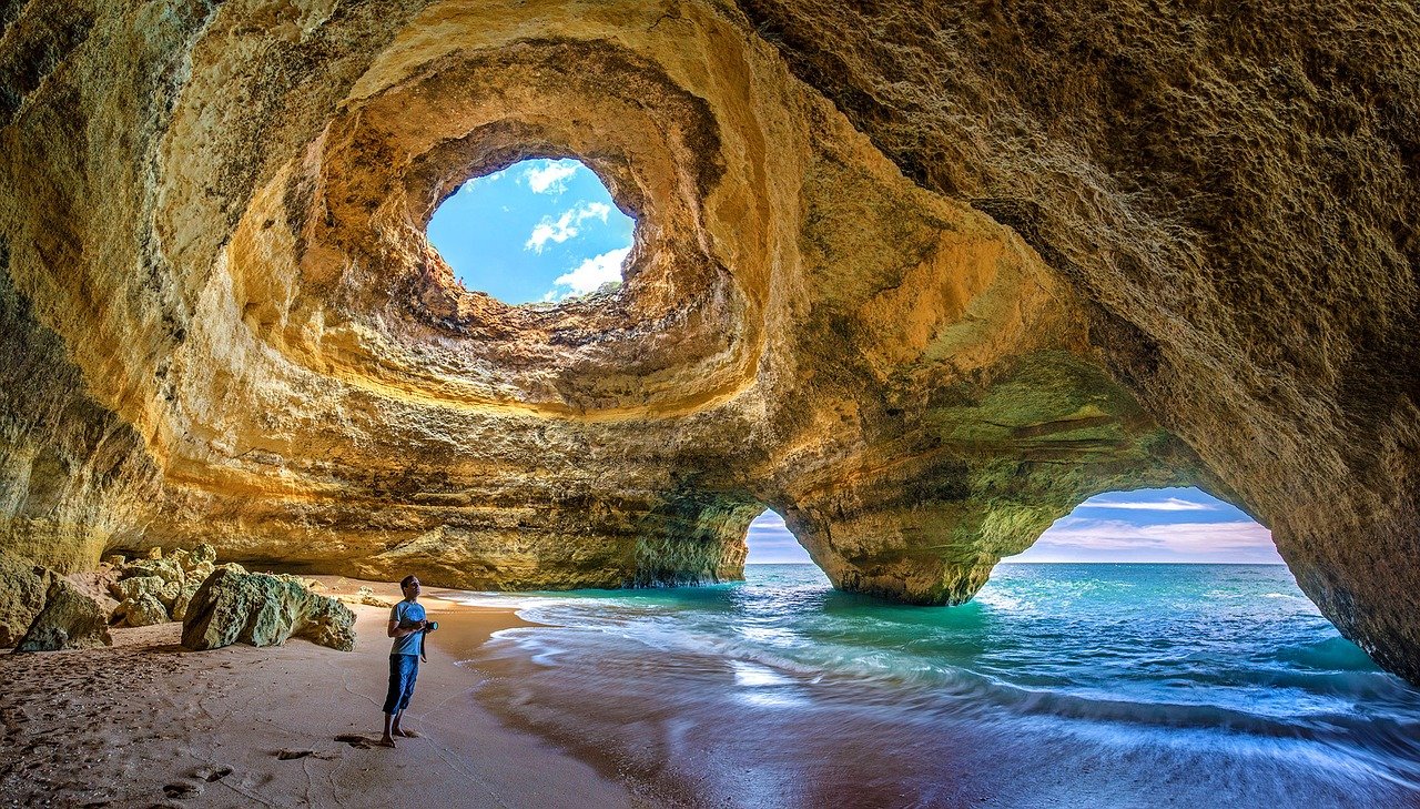 Bengali Caves in The Algarve. One of the best things to see on a Portugal road trip