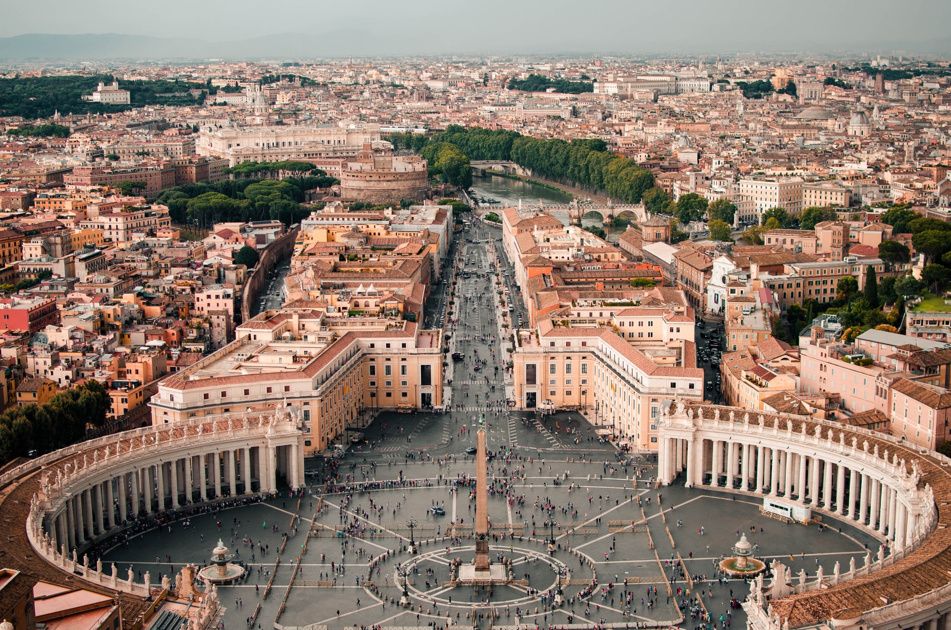 vatican city ariel view