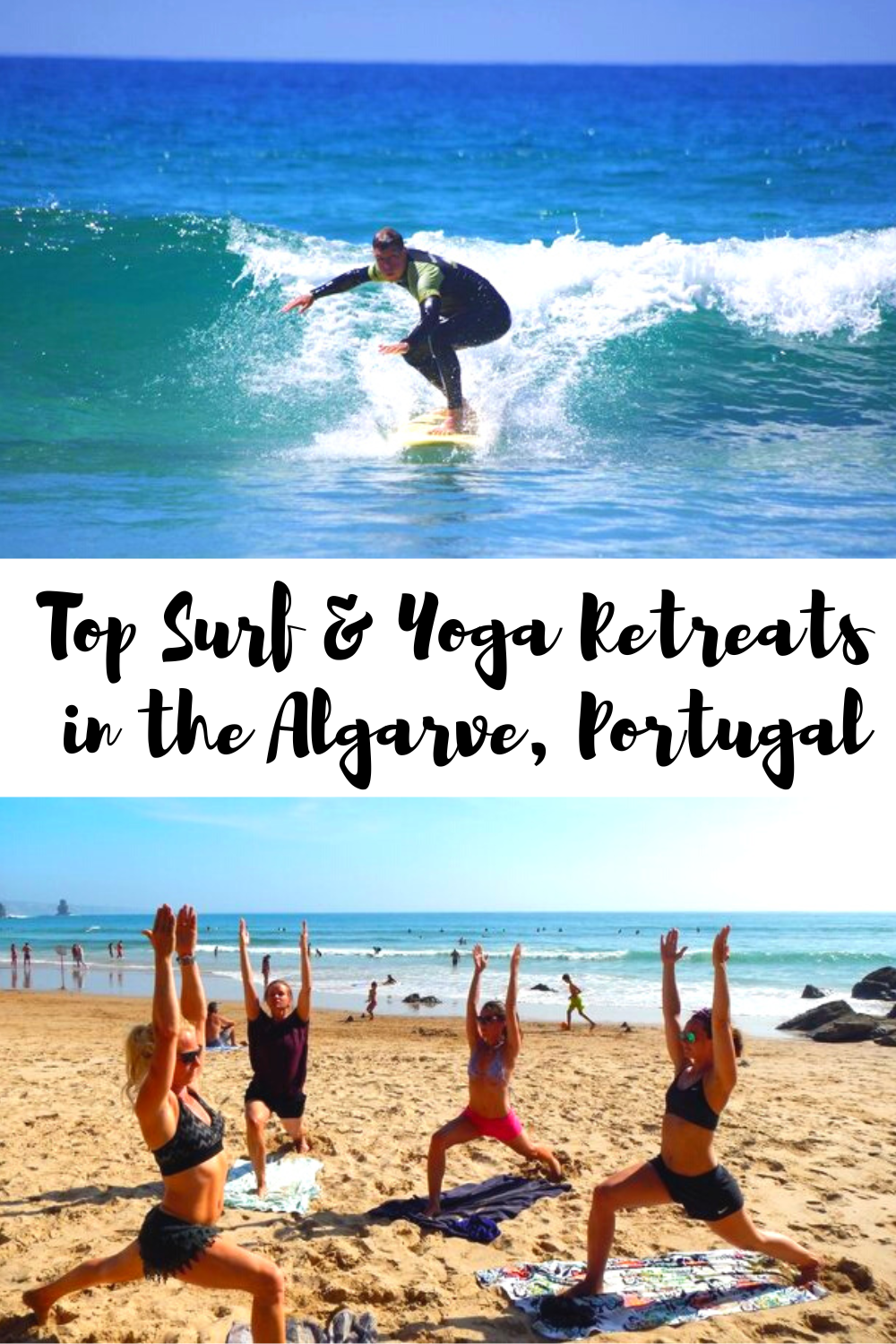 The Best Yoga Retreats and Surf Camps in the Algarve Portugal pin
