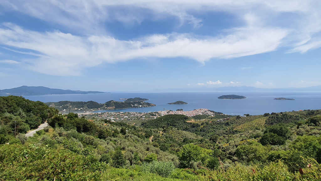 views over skiathos