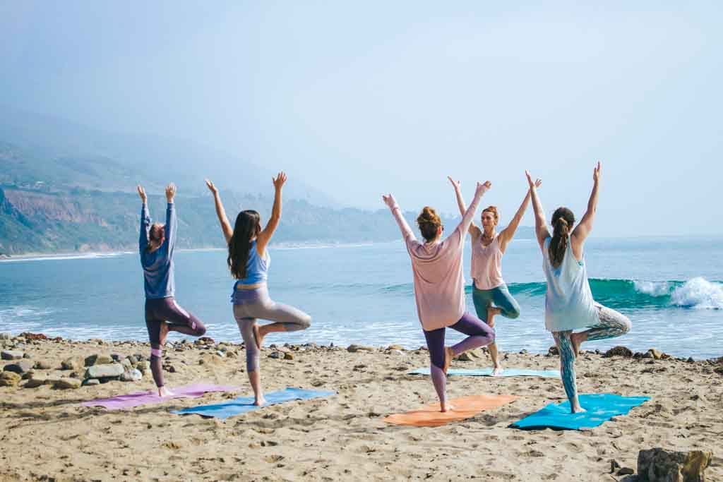 yoga class on the beach 3