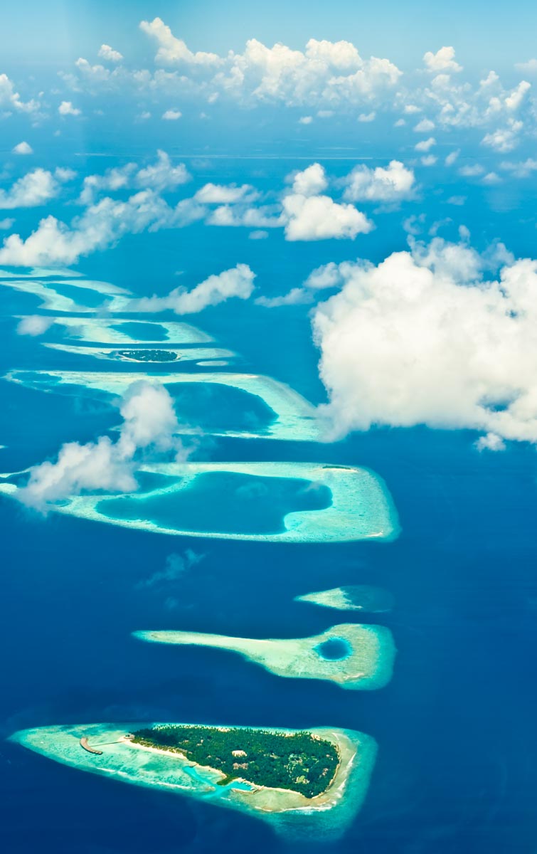 aerial view on tropical islands