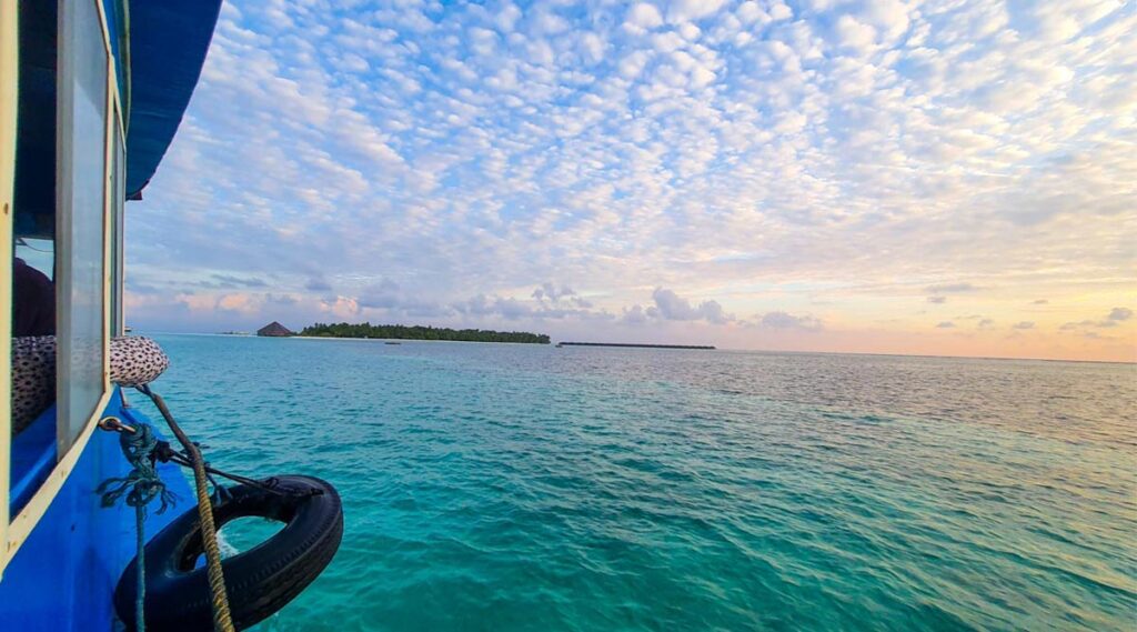 traveling by local ferry is the best way to travel the Maldives on a budget