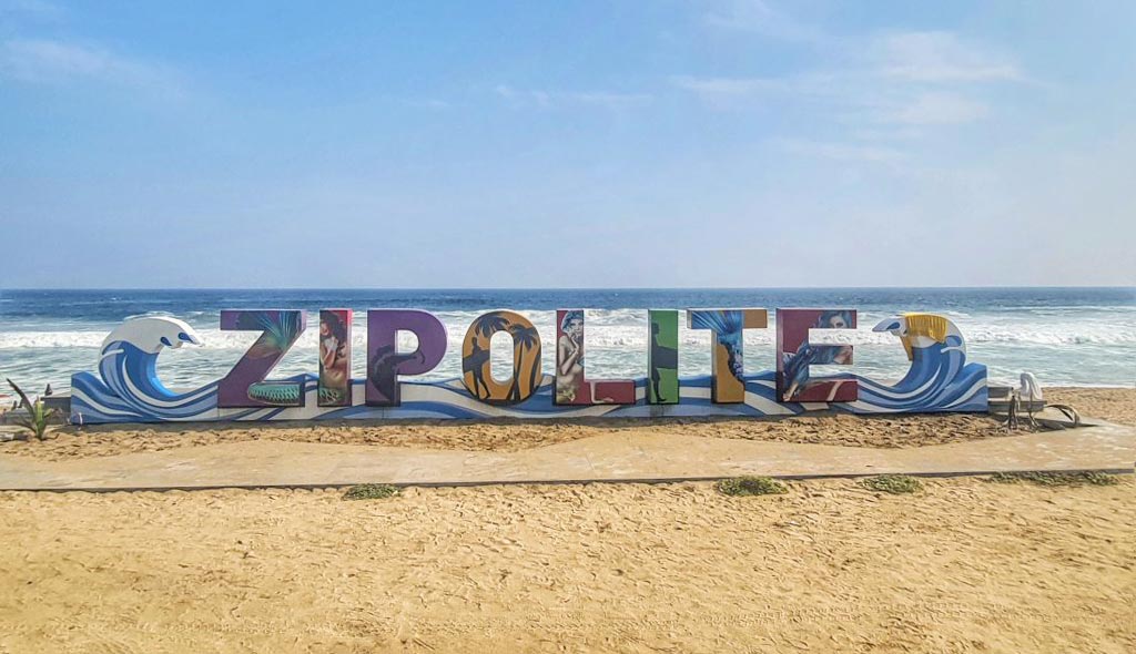 ziploite beach sign