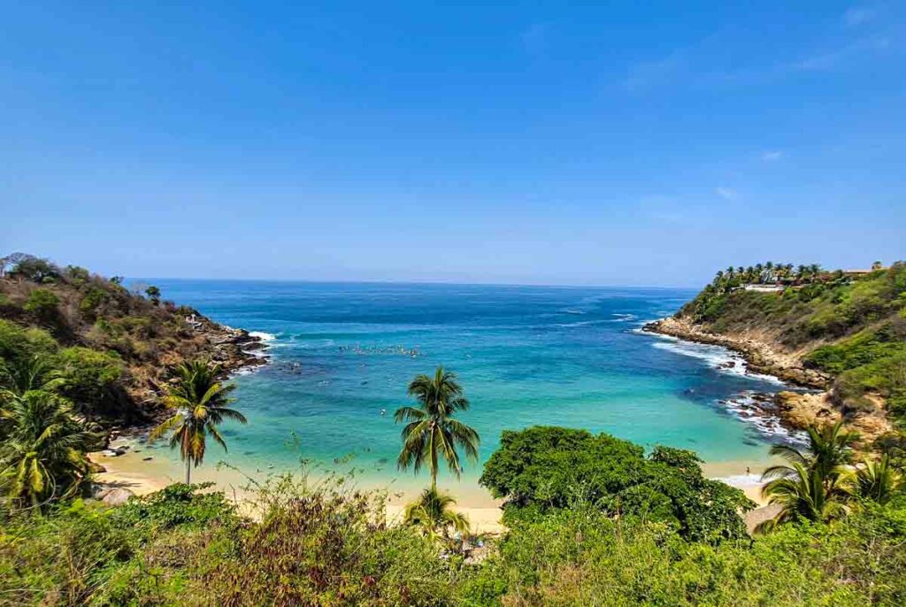 Puerto Escondido mexico manzanillo carrizalillo beach from above 1
