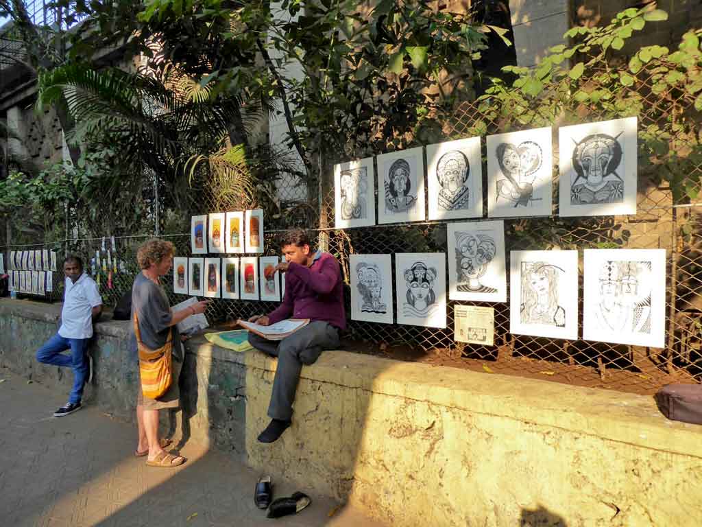 Outside Jehangir Art Gallery