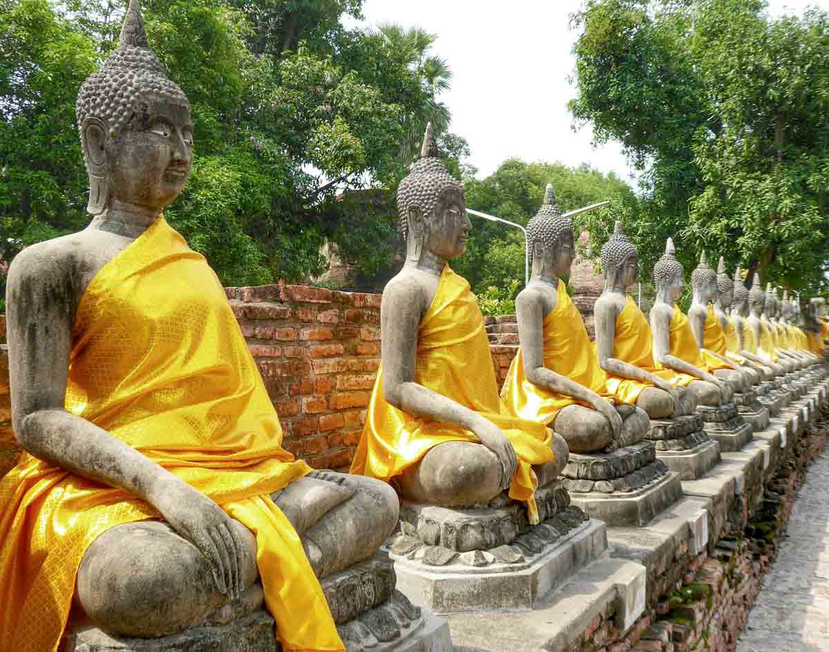 Buddhas at historical Ayutthaya