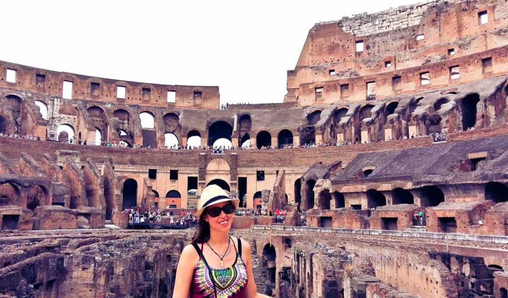 Anna at the colosseum