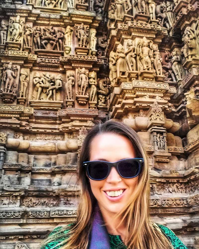 at Khajuraho temples